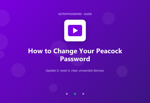 How to change a Peacock password
