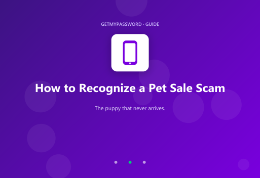 How to recognize a pet sale scam