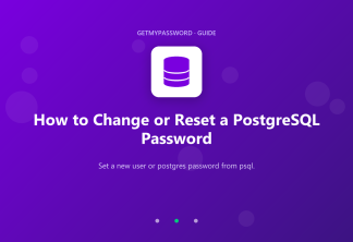 How to change or reset a PostgreSQL password