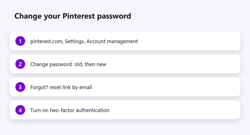 Change your Pinterest password