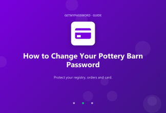 How to change a Pottery Barn password
