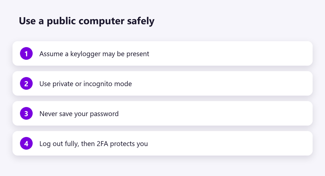 Use a public computer safely
