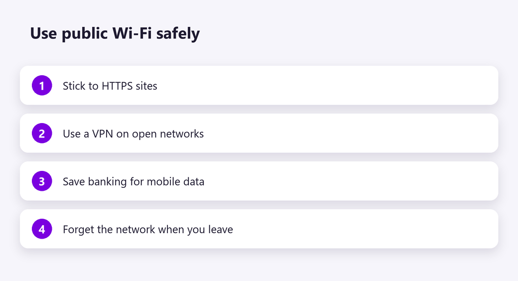 Use public Wi-Fi safely