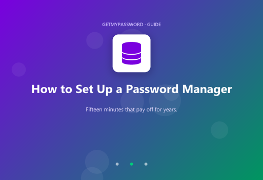 How to set up a password manager