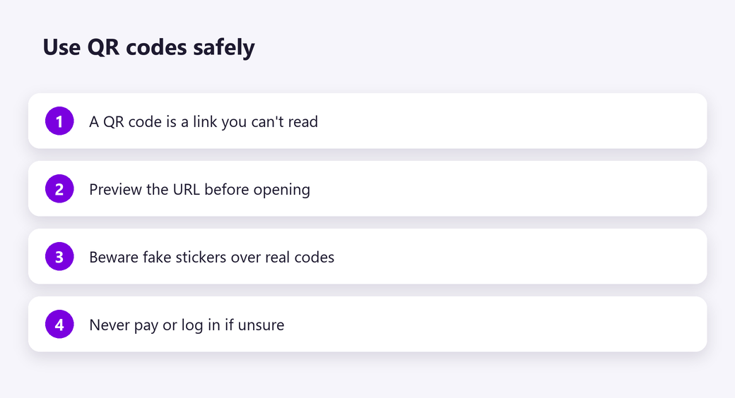Use QR codes safely