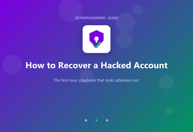 How to recover a hacked account