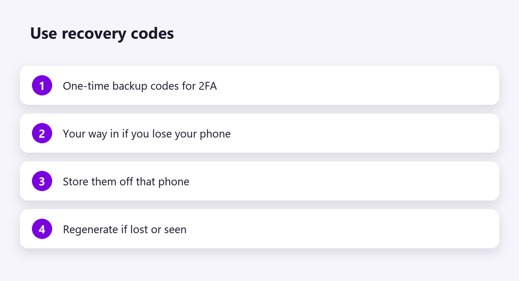 Use recovery codes