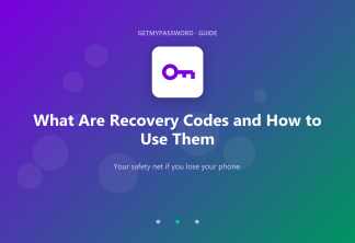 What recovery codes are and how to use them