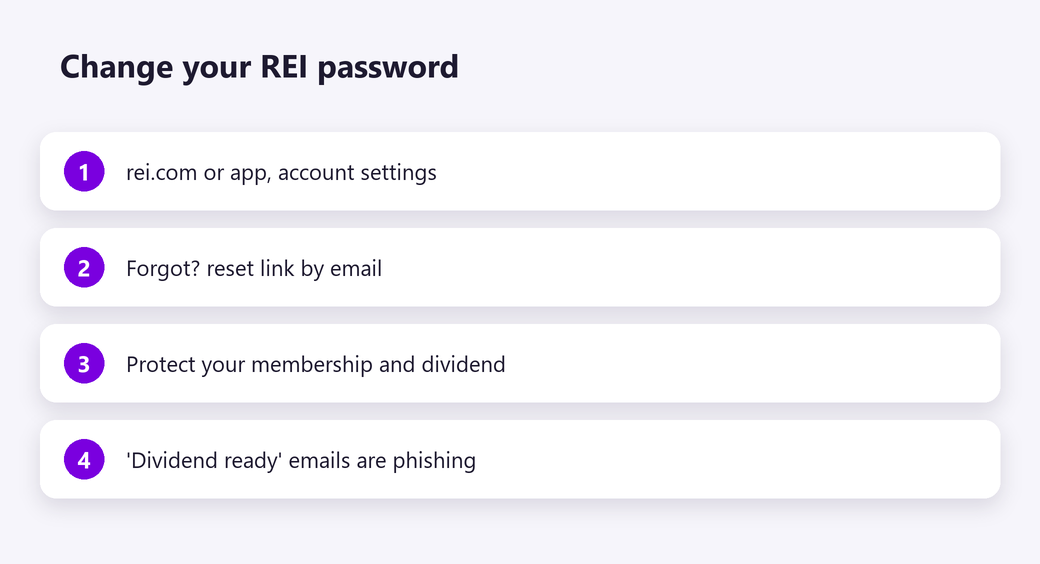 Change your REI password