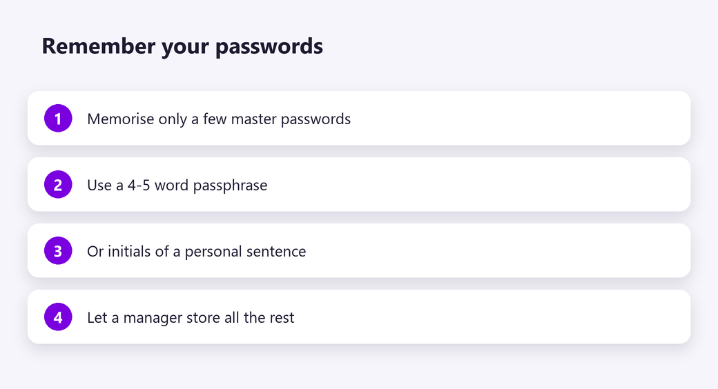 How to remember your passwords
