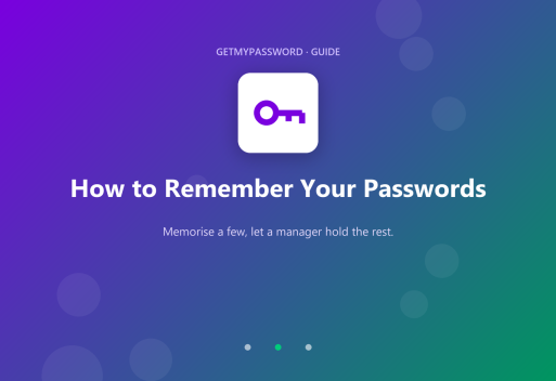 How to remember strong passwords