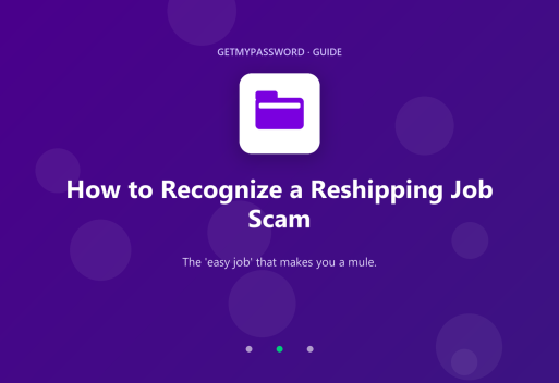 How to recognize a reshipping job scam