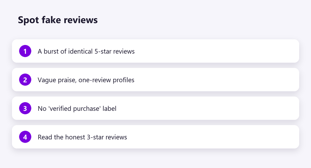 Spot fake reviews