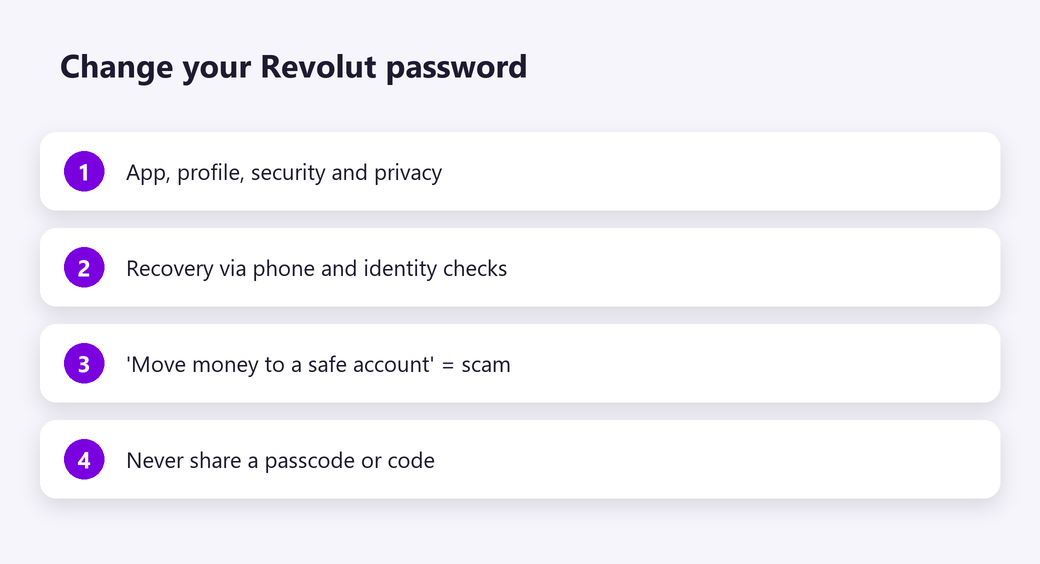 Change your Revolut password