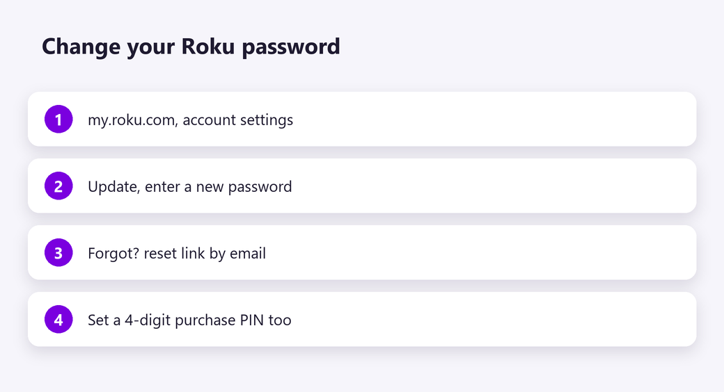 Change your Roku password