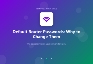 Why to change default router passwords