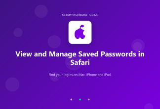 View and manage saved passwords in Safari