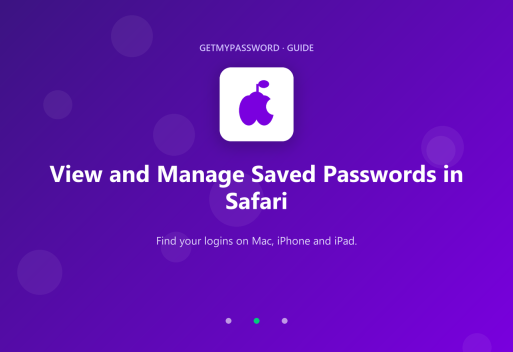 View and manage saved passwords in Safari