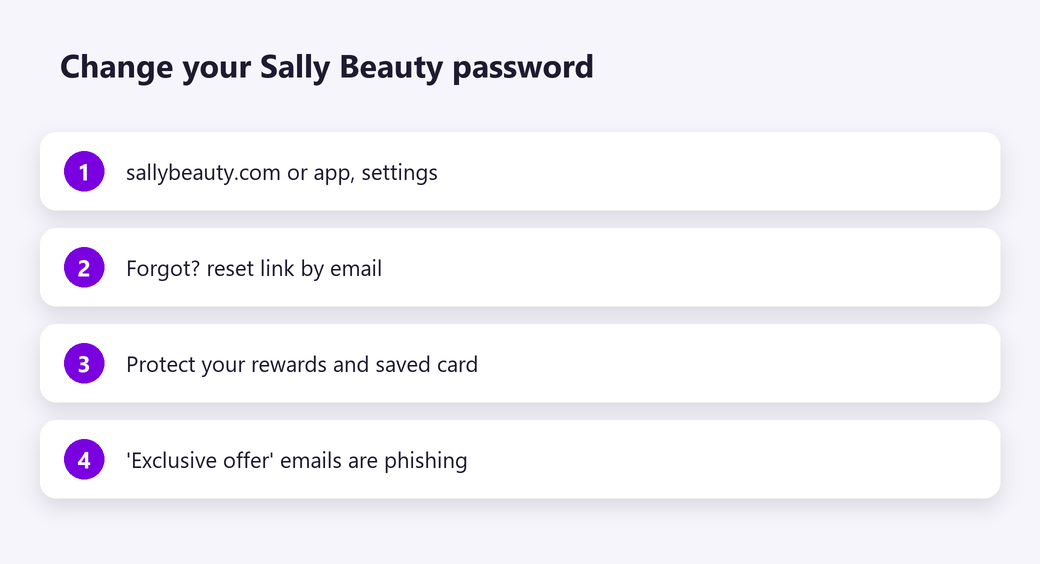 Change your Sally Beauty password