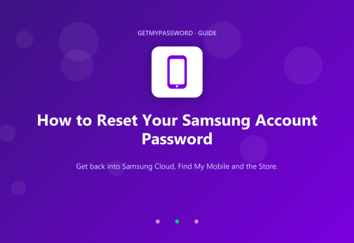 How to reset your Samsung account password