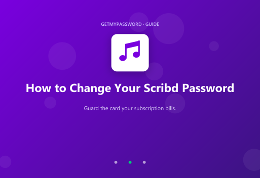 How to change a Scribd password