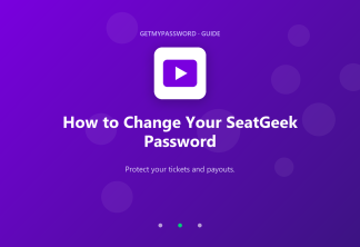 How to change a SeatGeek password