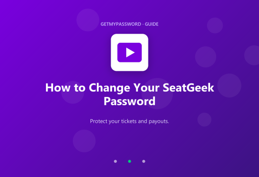 How to change a SeatGeek password