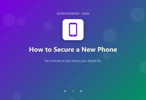 How to secure a new phone