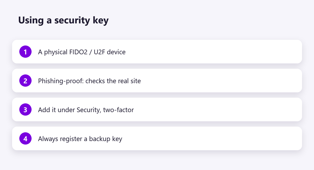 Using a security key