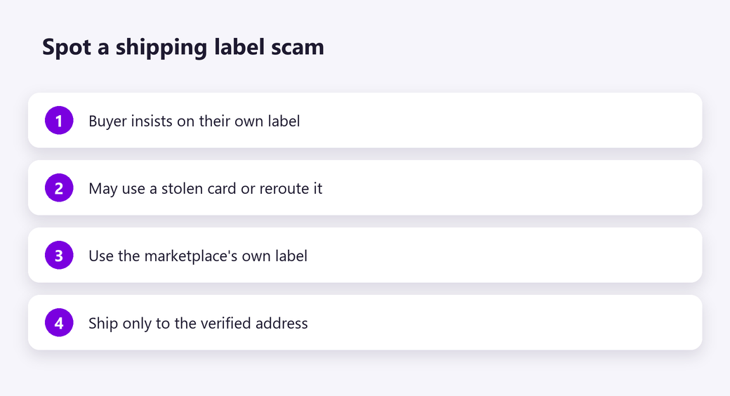 Spot a shipping label scam