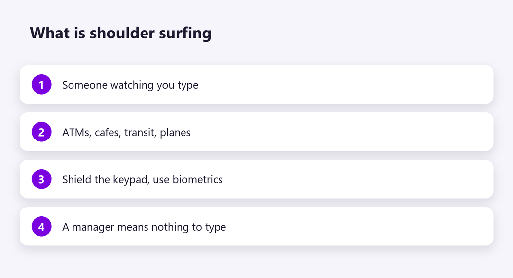 What is shoulder surfing