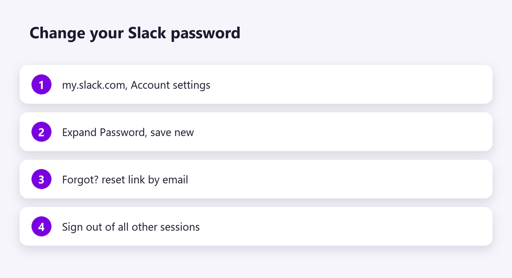 Change your Slack password
