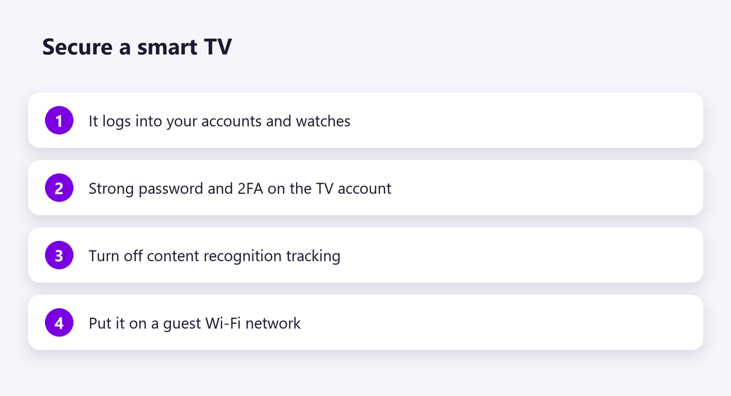 Secure a smart TV