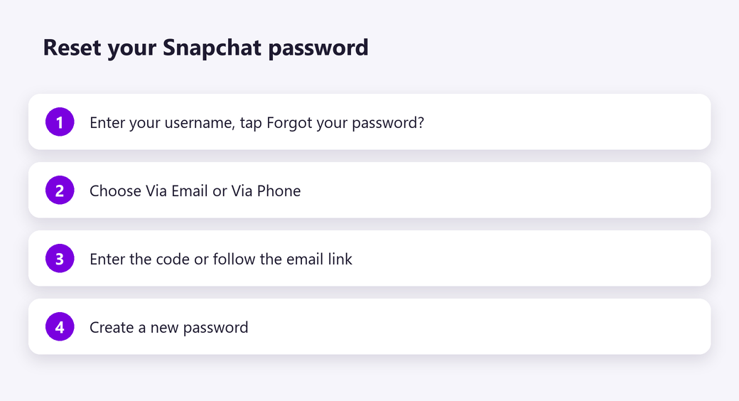 Reset your Snapchat password