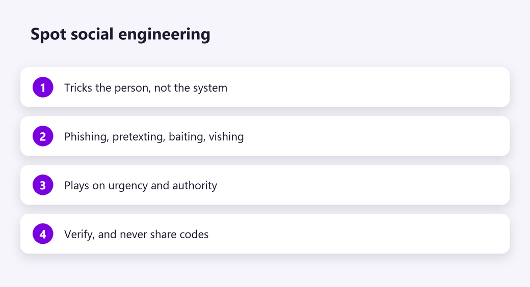 Spot social engineering