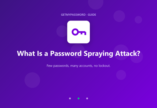 What is a password spraying attack