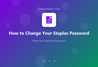 How to change a Staples password