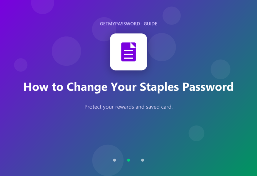 How to change a Staples password