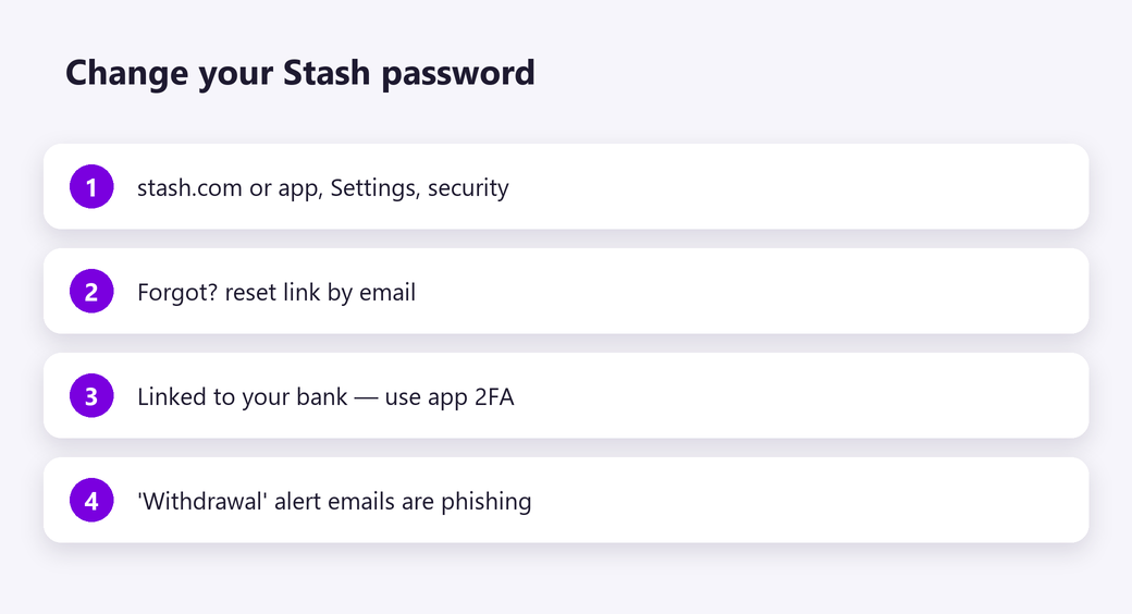 Change your Stash password