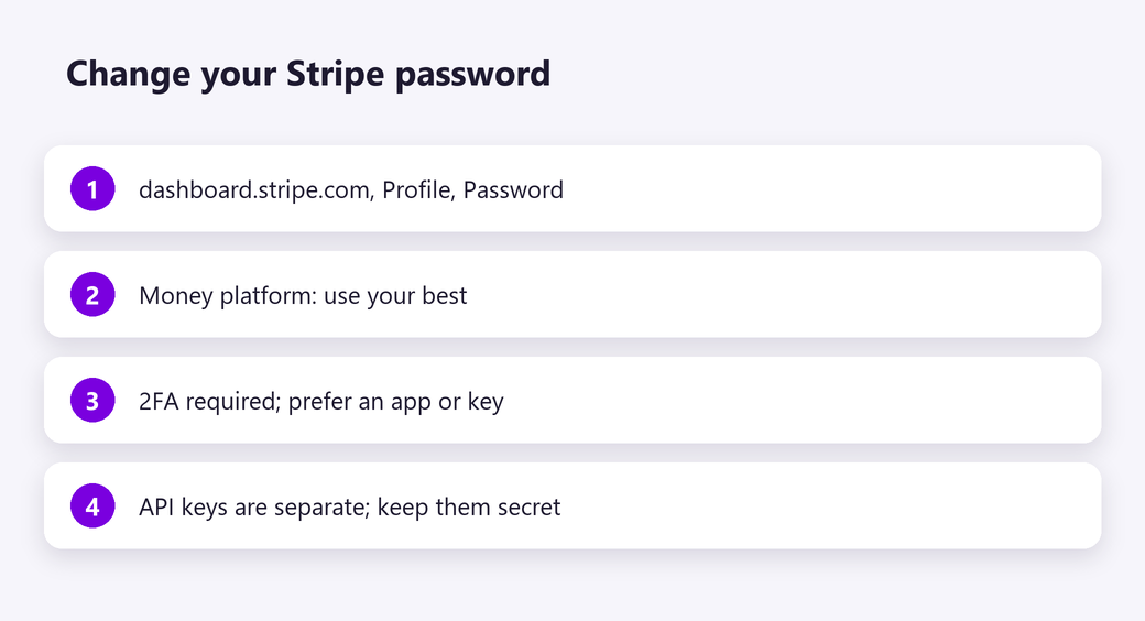Change your Stripe password