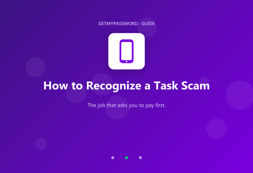 How to recognize a task scam