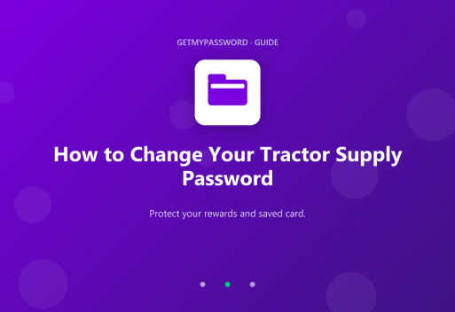 How to change a Tractor Supply password