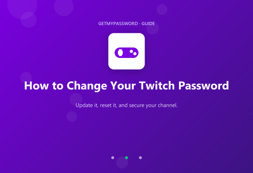 How to change a Twitch account password