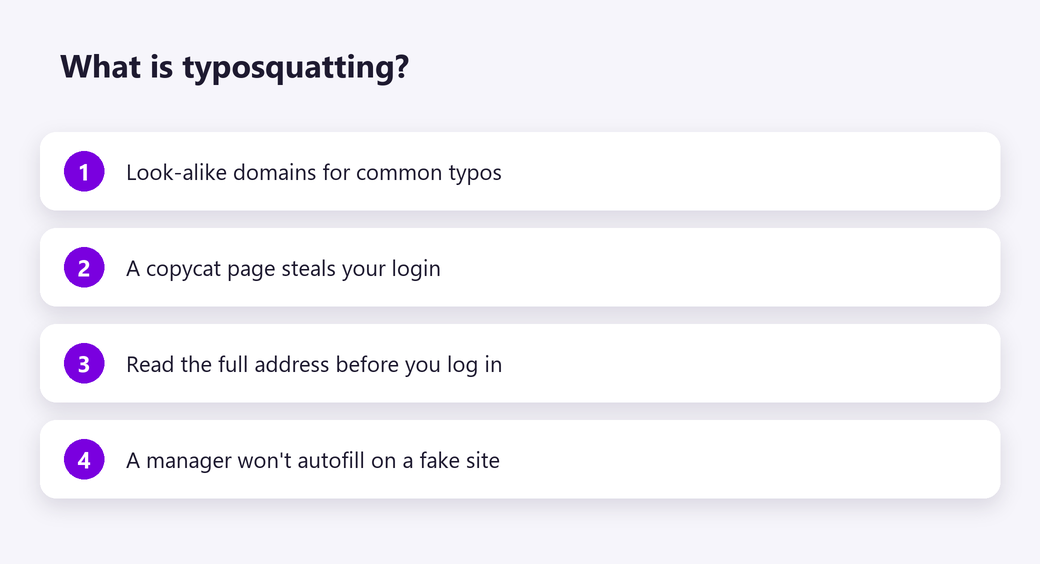 What is typosquatting?