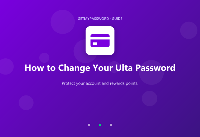 How to change an Ulta password