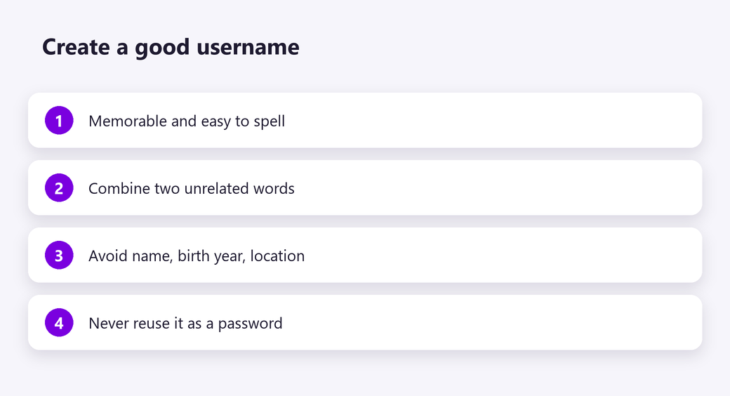 Create a good username