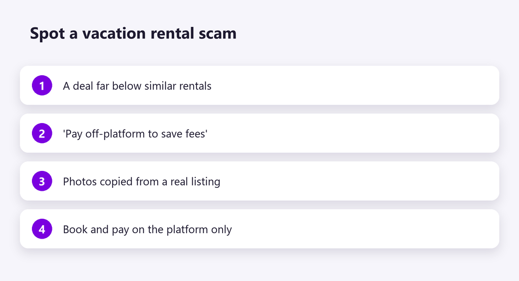 Spot a vacation rental scam