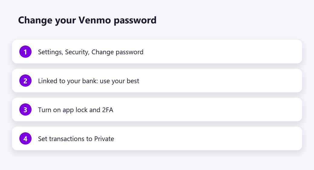 Change your Venmo password