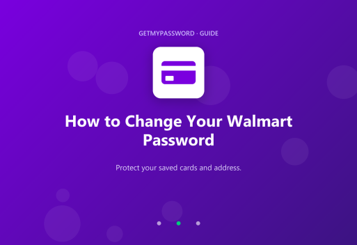 How to change a Walmart password