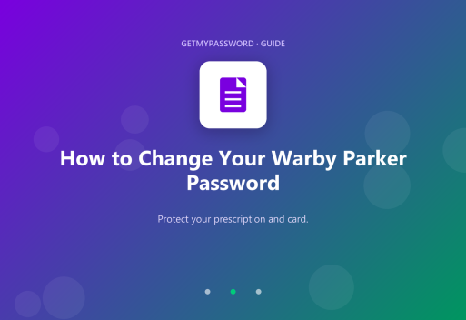 How to change a Warby Parker password